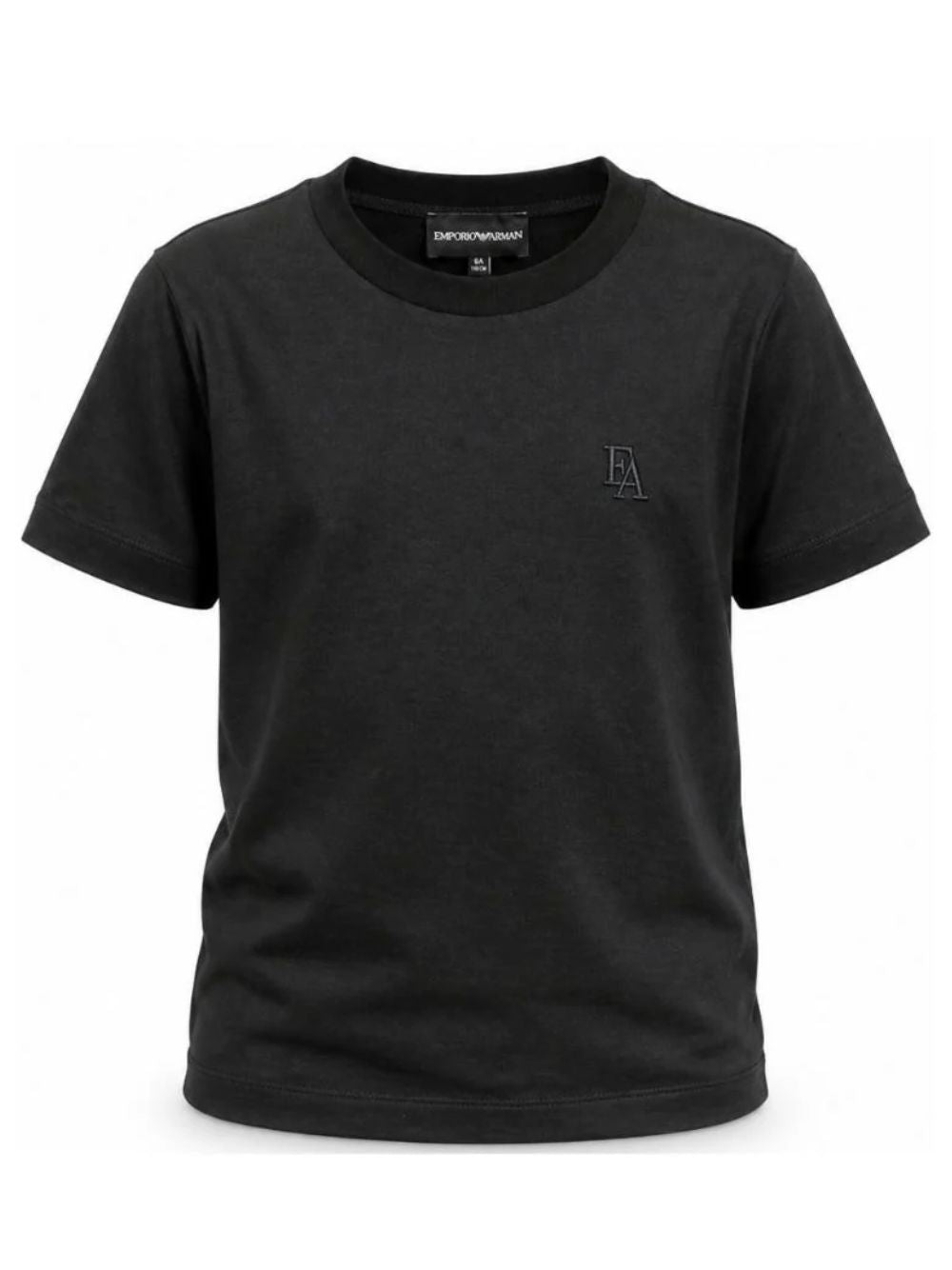 T-shirt per bambino Emporio Armani Kids blu con patch lettere EB001644 AF10127 UB118 EMPORIO ARMANI KIDS 