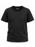 T-shirt per bambino Emporio Armani Kids blu con patch lettere EB001644 AF10127 UB118 EMPORIO ARMANI KIDS 