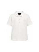 Polo per bambino Emporio Armani Kids bianca opaca con logo ricamato EB001645 AF28486 U1009 EMPORIO ARMANI KIDS 