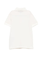 Polo per bambino Emporio Armani Kids bianca opaca con logo ricamato EB001645 AF28486 U1009 EMPORIO ARMANI KIDS 