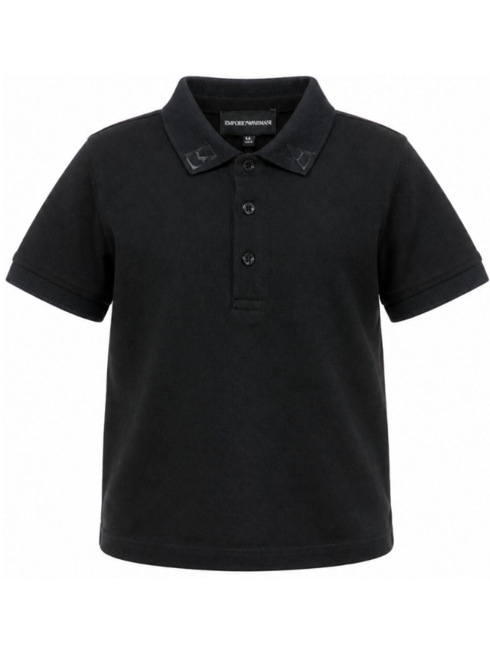 Polo per bambino Emporio Armani Kids nero con abbottonatuira frontale EB001645 AF28486 UB118 EMPORIO ARMANI KIDS 