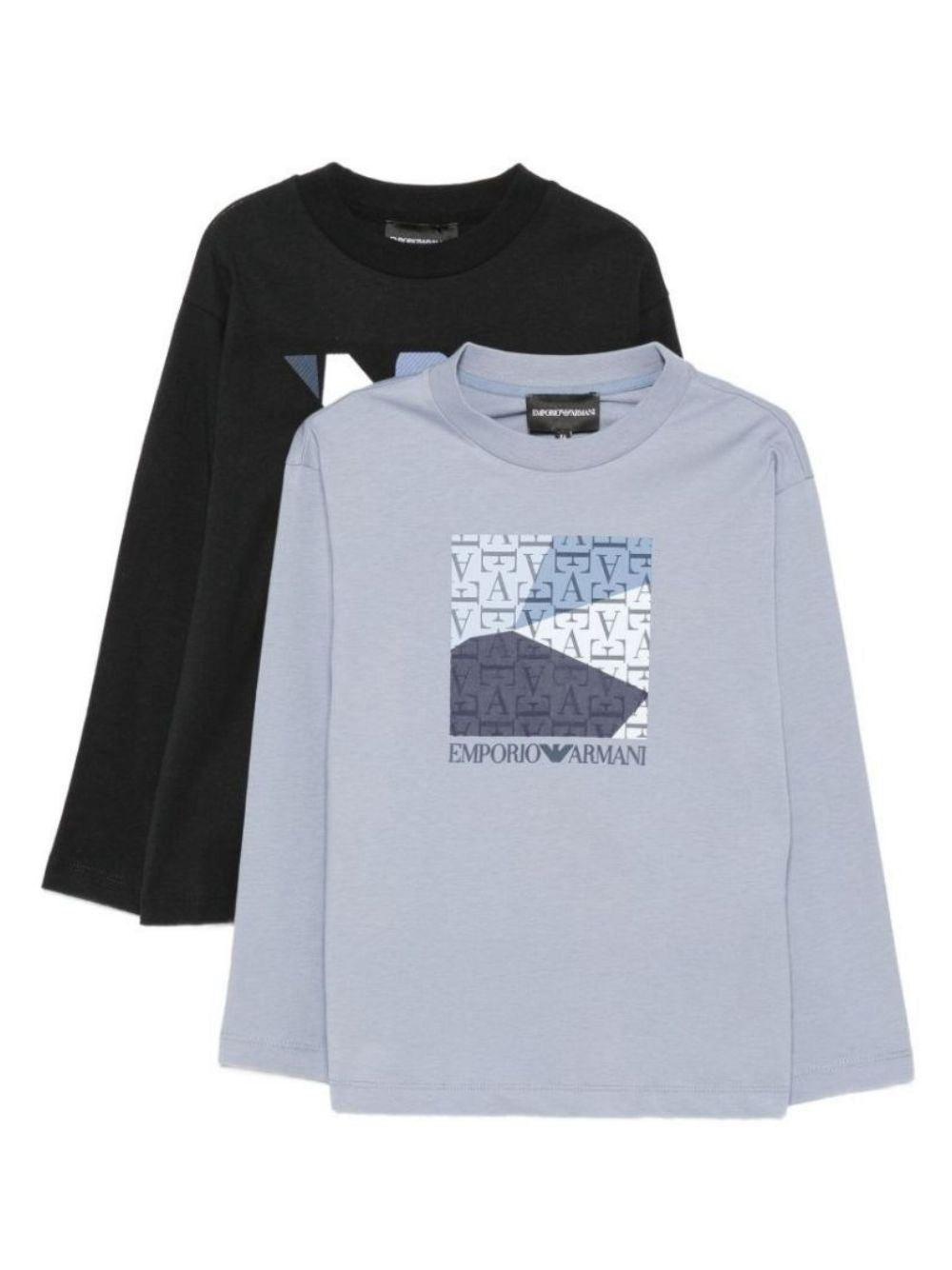 Set di due t-shirt per bambino Emporio Armani Kids multicolore con stampa grafica EB001664 AF16162 MB804 EMPORIO ARMANI KIDS 