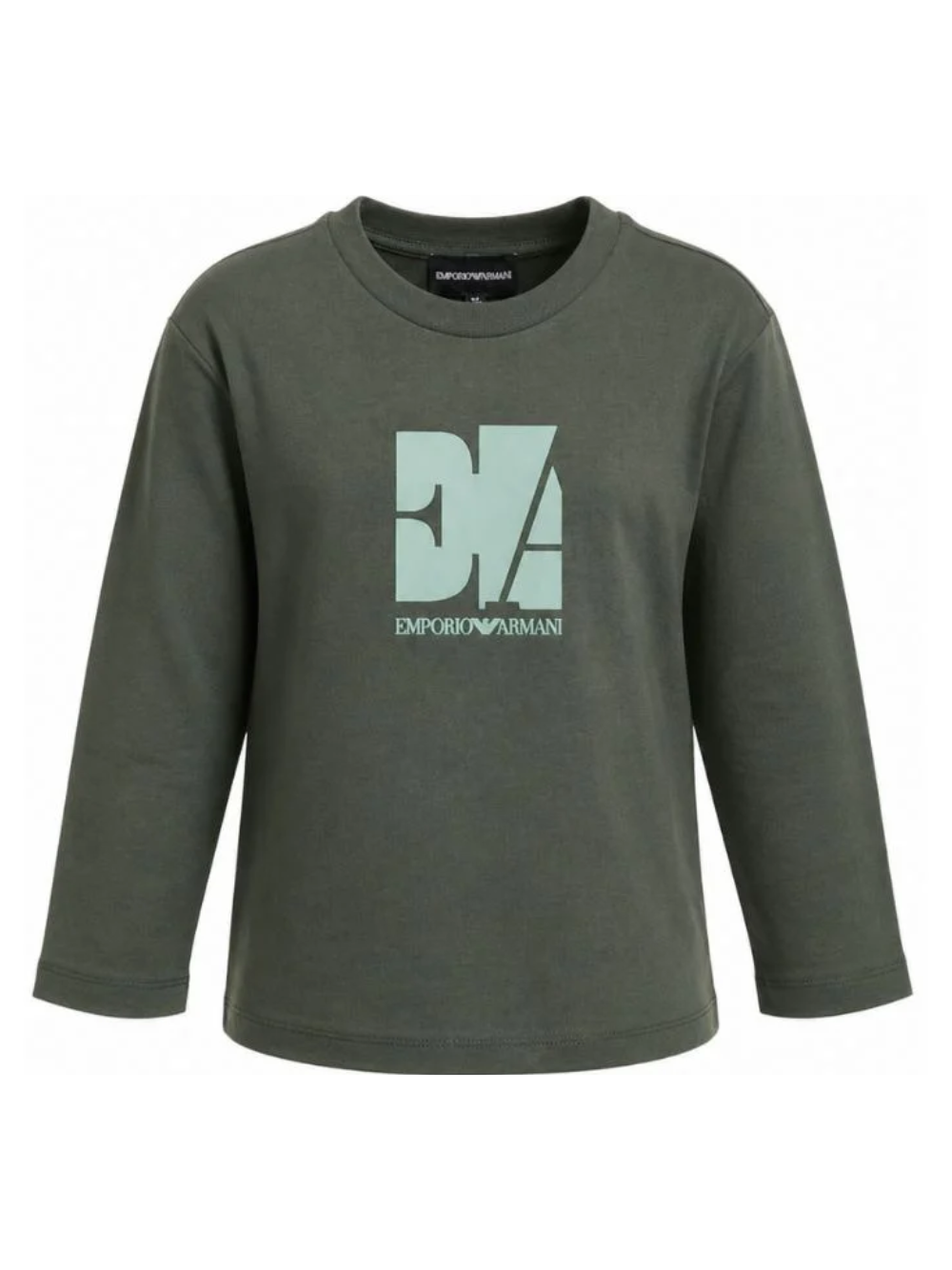 T-shirt per bambino Emporio Armani Kids verde con stampa grafica EB001667 AF26009 U8114 EMPORIO ARMANI KIDS 