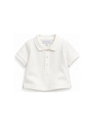 Polo per neonato Emporio Armani Kids bianco opaco con logo ricamato sul colletto EB001669 AF28486 U1009 EMPORIO ARMANI KIDS 