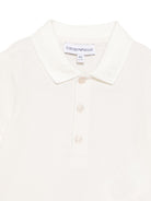 Polo per neonato Emporio Armani Kids bianco opaco con logo ricamato sul colletto EB001669 AF28486 U1009 EMPORIO ARMANI KIDS 
