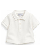 Polo per neonato Emporio Armani Kids bianco opaco con logo ricamato sul colletto EB001669 AF28486 U1009 EMPORIO ARMANI KIDS 