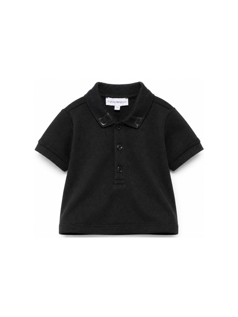 Polo per neonato Emporio Armani Kids nera con stampa sul colletto EB001669 AF28486 UB118 EMPORIO ARMANI KIDS 