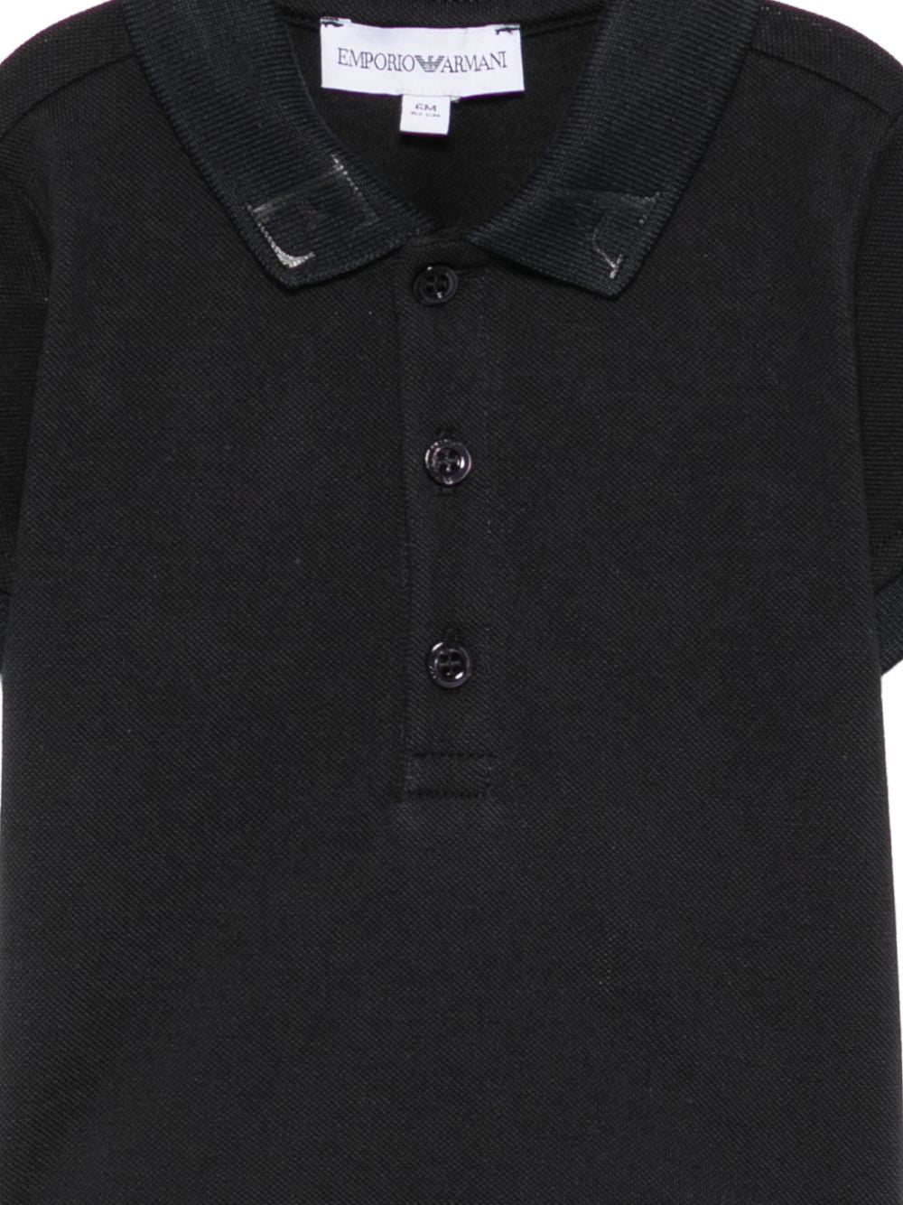Polo per neonato Emporio Armani Kids nera con stampa sul colletto EB001669 AF28486 UB118 EMPORIO ARMANI KIDS 