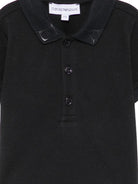 Polo per neonato Emporio Armani Kids nera con stampa sul colletto EB001669 AF28486 UB118 EMPORIO ARMANI KIDS 