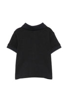 Polo per neonato Emporio Armani Kids nera con stampa sul colletto EB001669 AF28486 UB118 EMPORIO ARMANI KIDS 