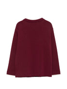 T-shirt per bambino Emporio Armani Kids bordeaux con patch logo EB001675 AF13715 UA343 EMPORIO ARMANI KIDS 
