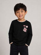 T-shirt per bambino Emporio Armani Kids blu con patch logo EB001675 AF13715 UB118 EMPORIO ARMANI KIDS 