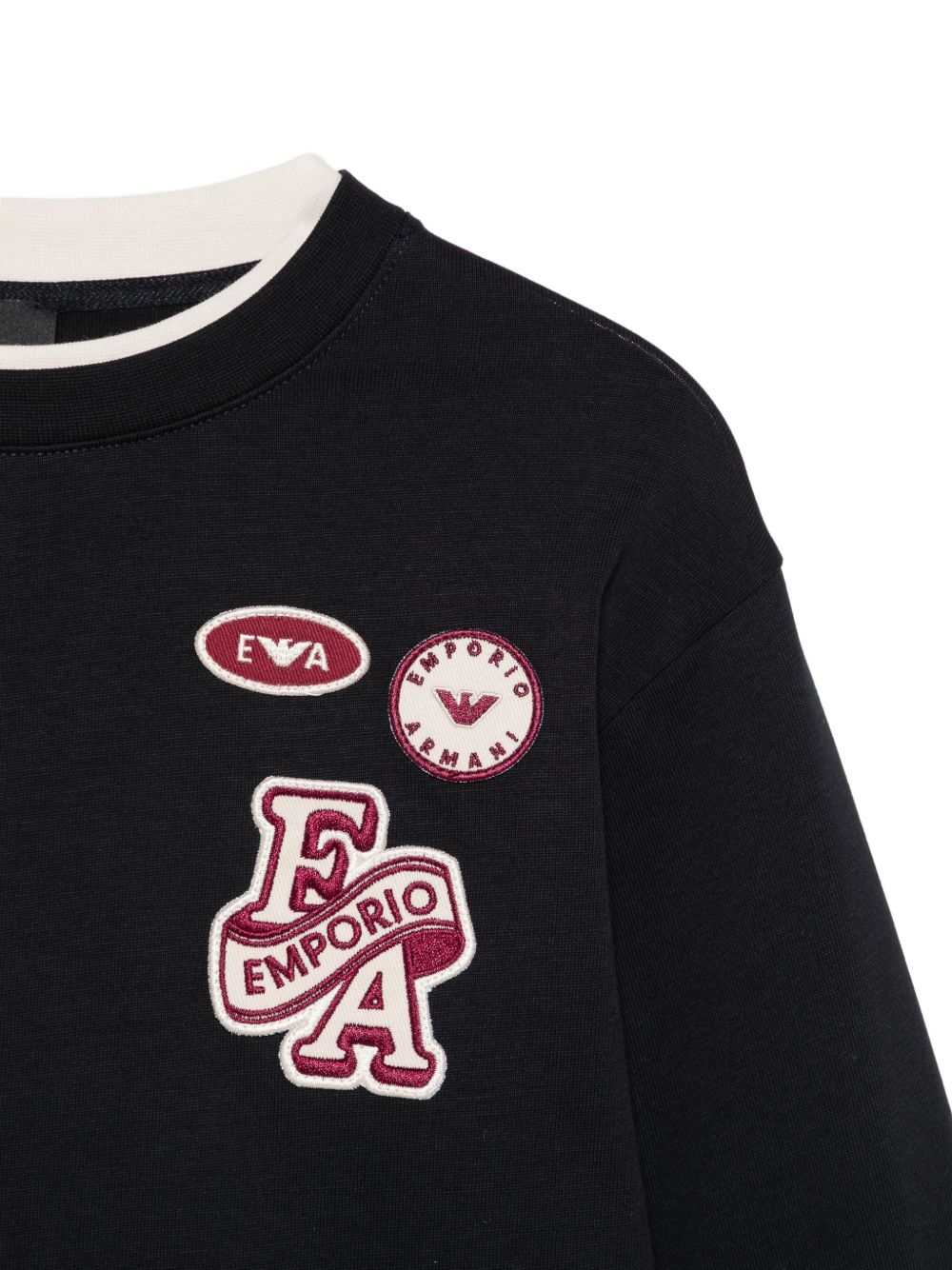 T-shirt per bambino Emporio Armani Kids blu con patch logo EB001675 AF13715 UB118 EMPORIO ARMANI KIDS 