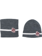 Sciarpa e berretto per neonato Emporio Armani Kids grigio con logo intarsiato EB001679 AF27314 O8035 EMPORIO ARMANI KIDS 