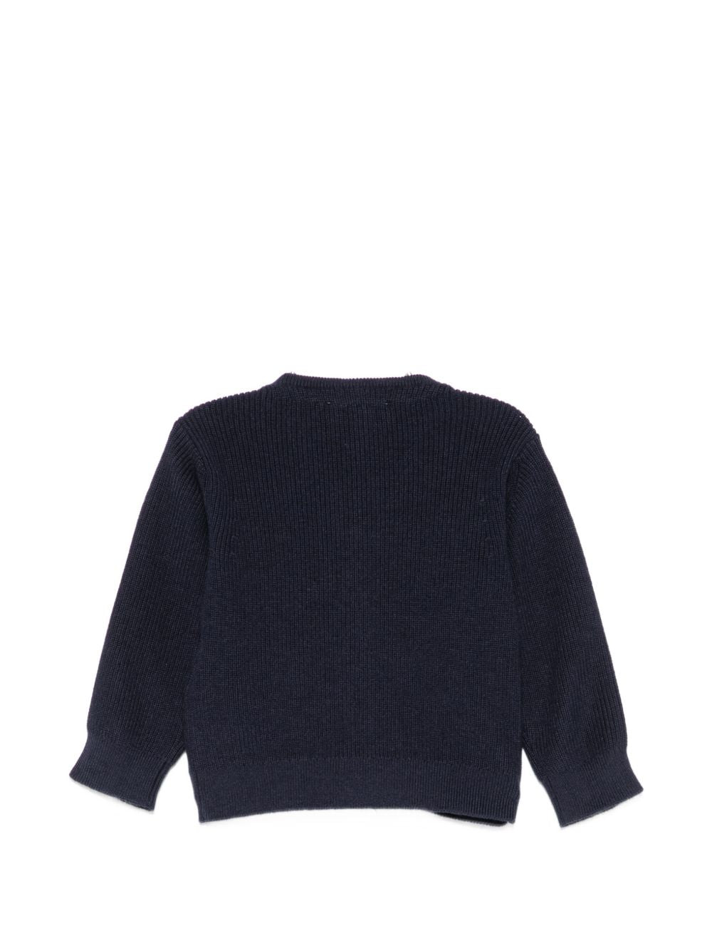 Cardigan per neonato Emporio Armani Kids blu con zip e logo EB001685 AF27315 UB118 EMPORIO ARMANI KIDS 