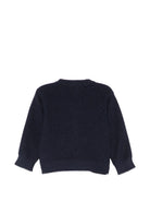 Cardigan per neonato Emporio Armani Kids blu con zip e logo EB001685 AF27315 UB118 EMPORIO ARMANI KIDS 
