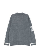 Cardigan per bambino Emporio Armani Kids grigio a maniche lunghe EB001686 AF27314 O8035 EMPORIO ARMANI KIDS 