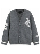 Cardigan per bambino Emporio Armani Kids grigio a maniche lunghe EB001686 AF27314 O8035 EMPORIO ARMANI KIDS 