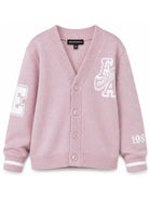 Cardigan per bambina Emporio Armani Kids rosa con decorazioni ricamate EB001686 AF27314 UA266 EMPORIO ARMANI KIDS 