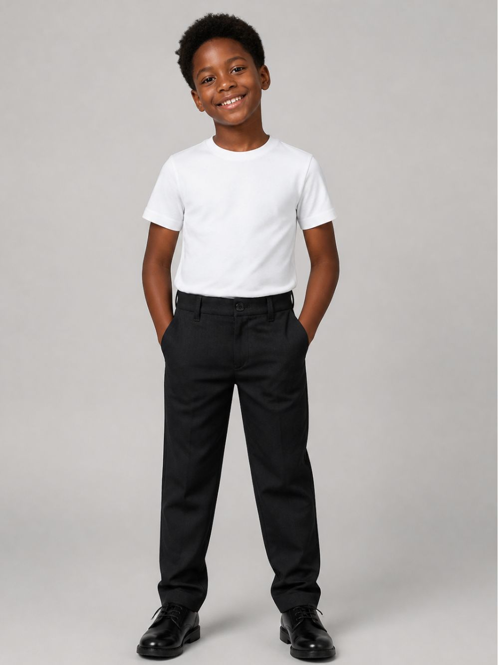 Pantaloni per bambino Emporio Armani Kids neri modello sartoriale EB001921 AF26957 UB100 EMPORIO ARMANI KIDS 
