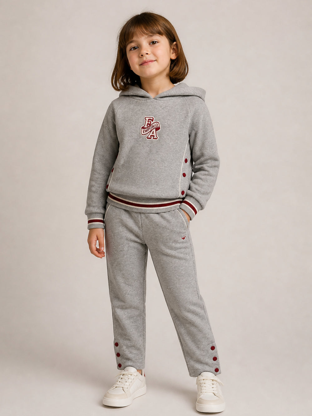 Felpa per bambino Emporio Armani Kids grigia con logo EG000847 AF10126 O8042 EMPORIO ARMANI KIDS 