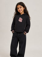 Felpa per bambina Emporio Armani Kids blu navy con logo EG000847 AF10126 UB118 EMPORIO ARMANI KIDS 