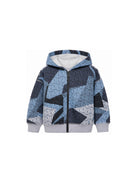 Felpa per bambina Emporio Armani Kids blu con stampa monogramma EG000851 AF26055 F8266 EMPORIO ARMANI KIDS 