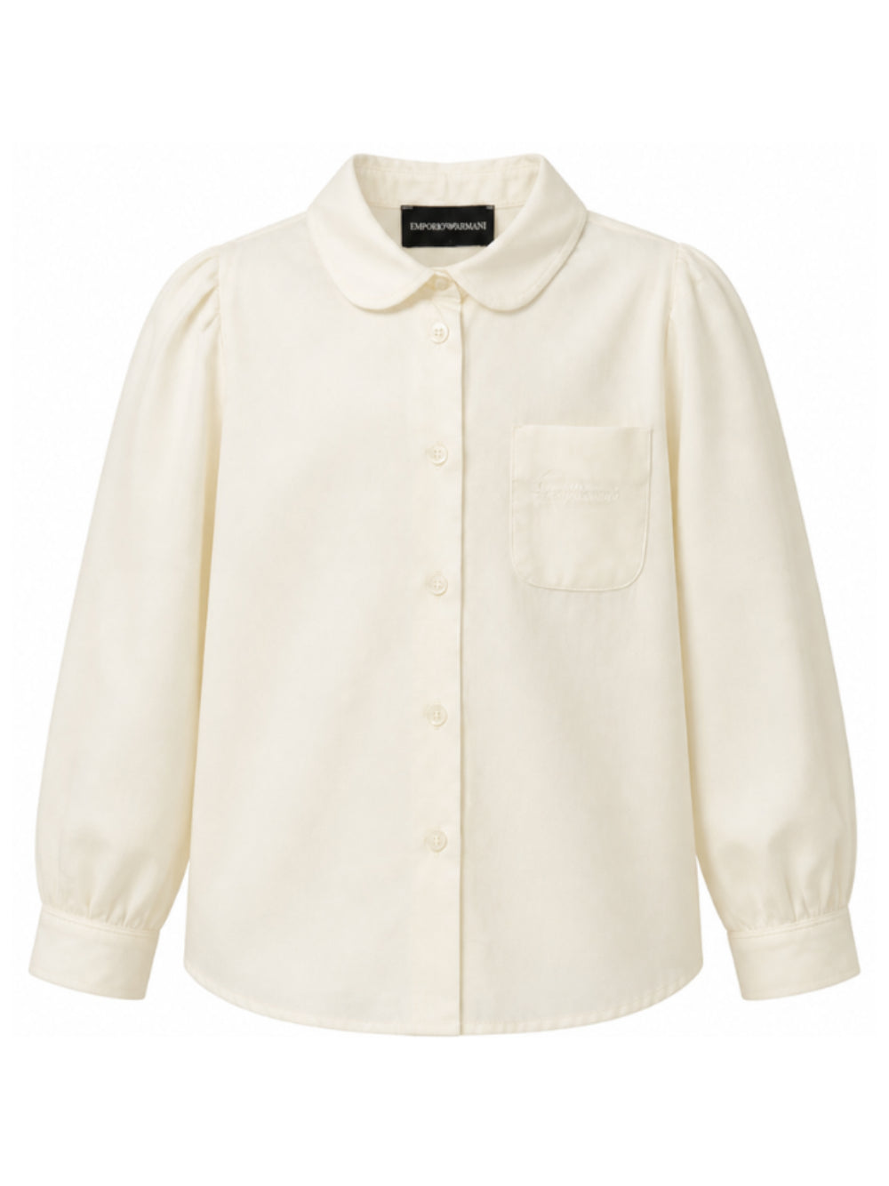 Camicia per bambina Emporio Armani Kids bianca con colletto Peter Pan EG000870 AF16583 U0003 EMPORIO ARMANI KIDS 