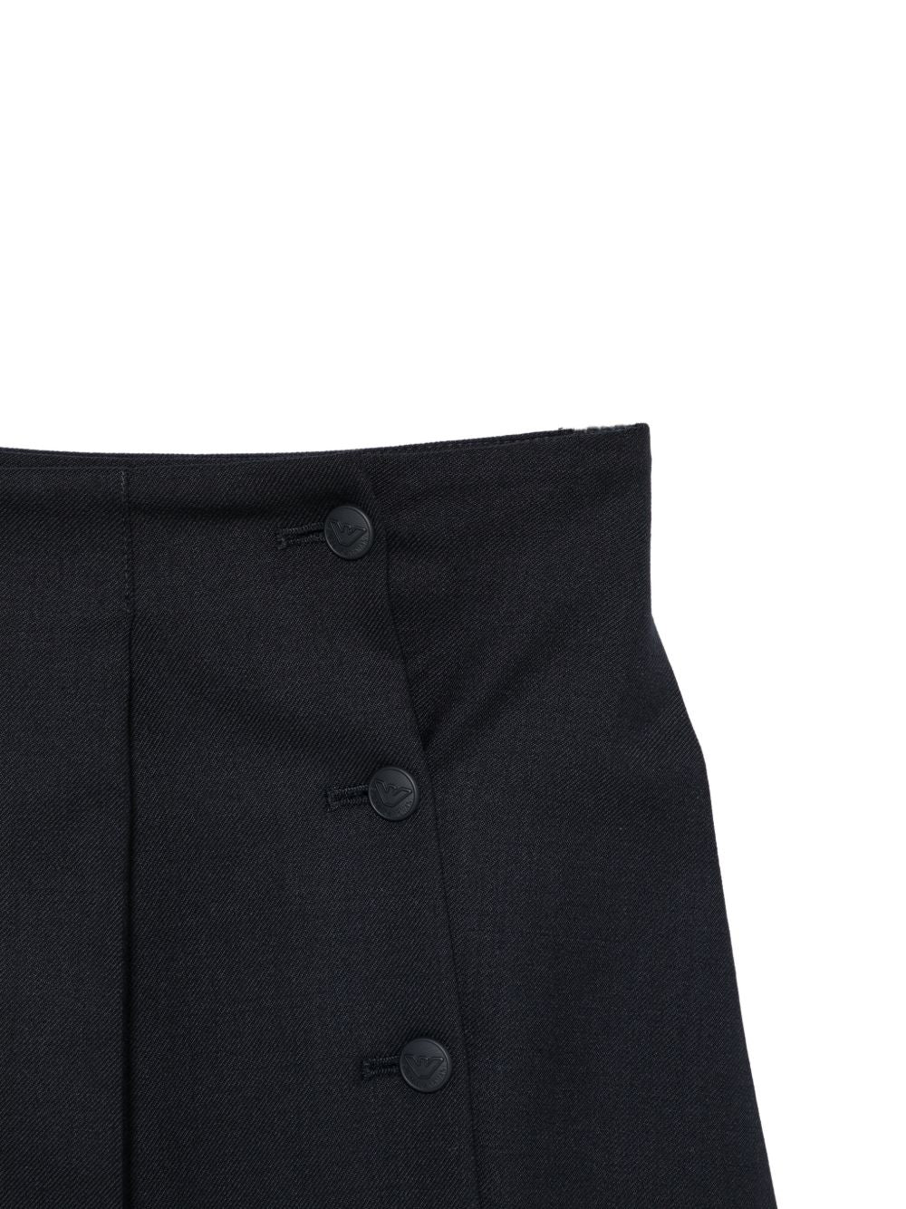 Minigonna per bambina Emporio Armani Kids nera a pieghe con bottoni EG000877 AF26957 UB100 EMPORIO ARMANI KIDS 
