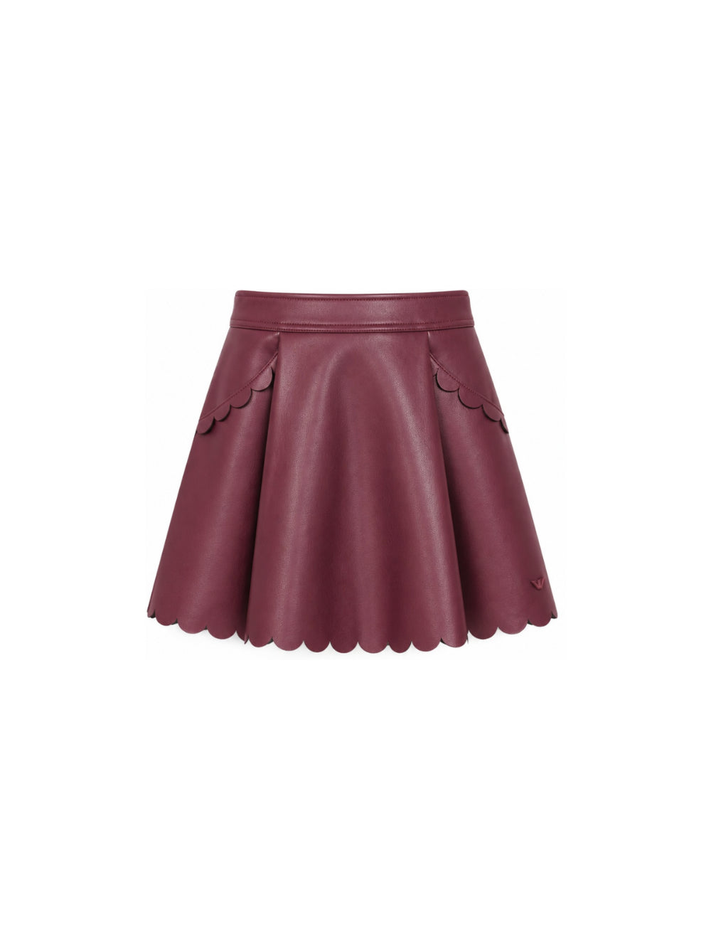 Gonna per bambina Emporio Armani Kids bordeaux in similpelle<BR/><BR/> EG000878 AF26369 UA343 EMPORIO ARMANI KIDS 