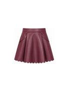 Gonna per bambina Emporio Armani Kids bordeaux in similpelle<BR/><BR/> EG000878 AF26369 UA343 EMPORIO ARMANI KIDS 