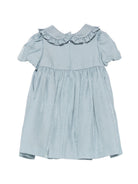 Abito per neonata Emporio Armani Kids azzurro chiaro con finiture arricciate EG000879 AF26324 U8061 EMPORIO ARMANI KIDS 