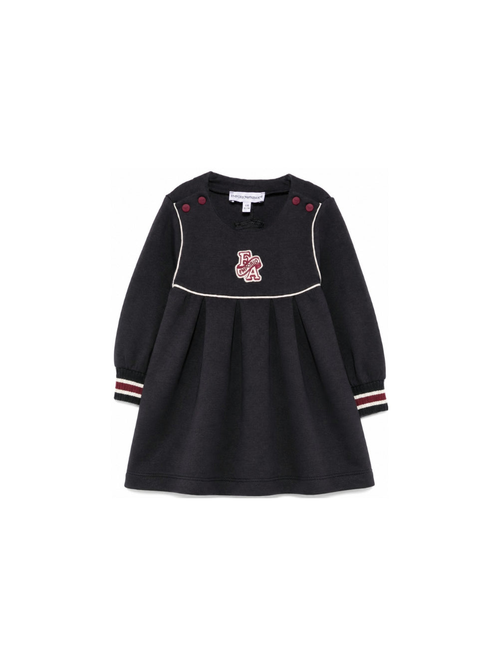 Abito per neonata Emporio Armani Kids blu con rifinitura a contrasto EG000901 AF10126 UB118 EMPORIO ARMANI KIDS 