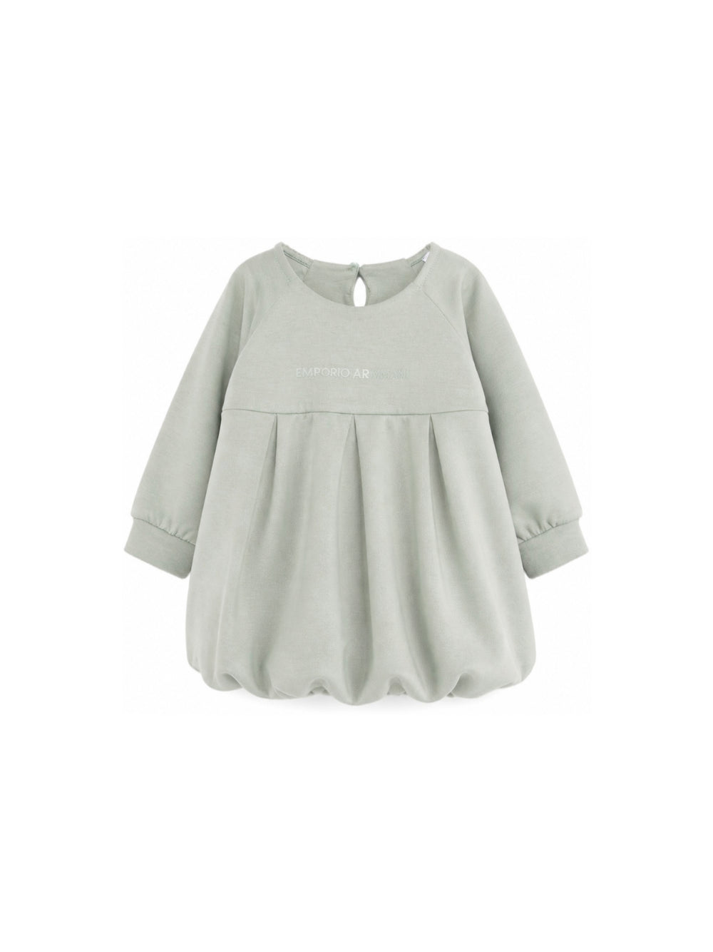 Abito per neonata Emporio Armani Kids verde salvia con stampa con logo EG000902 AF16133 U9019 EMPORIO ARMANI KIDS 