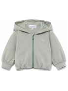 Felpa per neonata Emporio Armani Kids verde con chiusura con zip EG000909 AF16133 U9019 EMPORIO ARMANI KIDS 