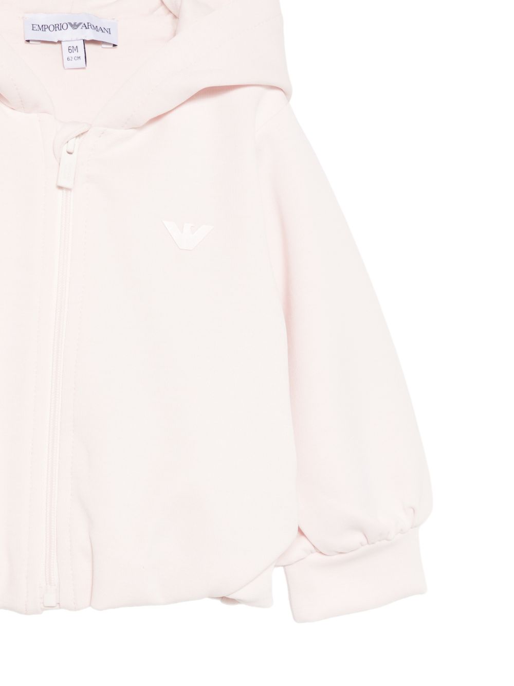 Felpa per neonata Emporio Armani Kids rosa con chiusura con zip EG000909 AF16133 UA205 EMPORIO ARMANI KIDS 