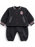 Tuta sportiva per neonato Emporio Armani Kids blu scuro con applicazione con logo sul petto EG000917 AF10126 UB118 EMPORIO ARMANI KIDS 