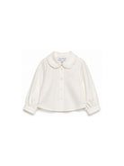 Camicia per neonata Emporio Armani Kids bianco sporco con logo ricamato EG000920 AF16583 U0003 EMPORIO ARMANI KIDS 
