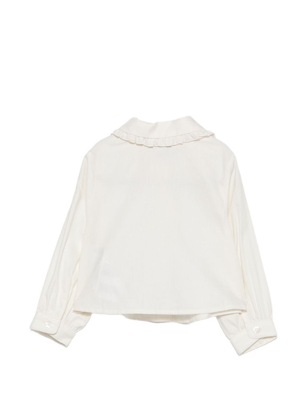 Camicia per neonata Emporio Armani Kids bianco sporco con logo ricamato EG000920 AF16583 U0003 EMPORIO ARMANI KIDS 