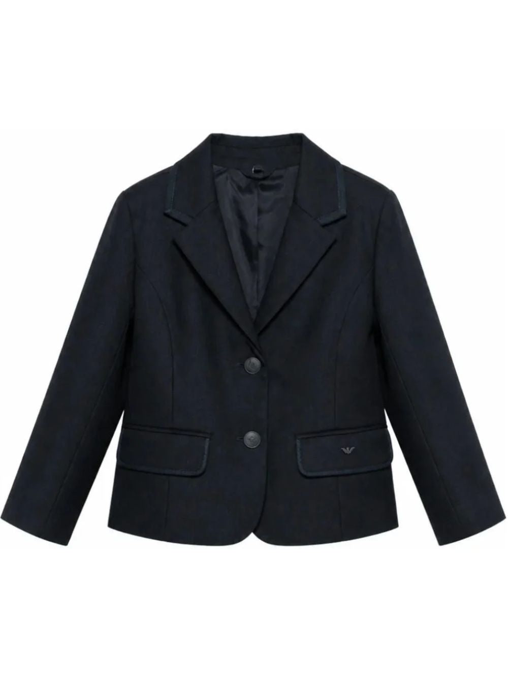 Blazer per bambina Emporio Armani Kids nero con revers a punta EG000948 AF26957 UB100 EMPORIO ARMANI KIDS 