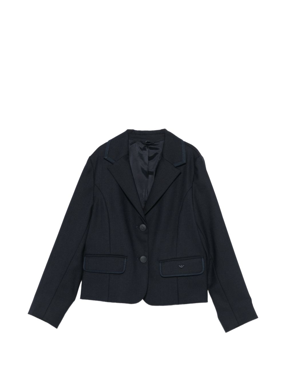 Blazer per bambina Emporio Armani Kids nero con revers a punta EG000948 AF26957 UB100 EMPORIO ARMANI KIDS 