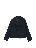 Blazer per bambina Emporio Armani Kids nero con revers a punta EG000948 AF26957 UB100 EMPORIO ARMANI KIDS 