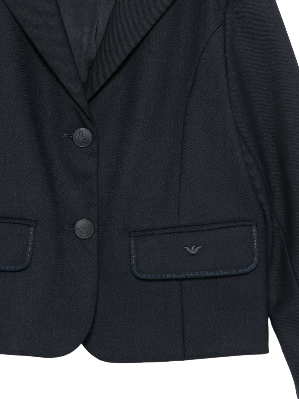 Blazer per bambina Emporio Armani Kids nero con revers a punta EG000948 AF26957 UB100 EMPORIO ARMANI KIDS 
