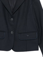 Blazer per bambina Emporio Armani Kids nero con revers a punta EG000948 AF26957 UB100 EMPORIO ARMANI KIDS 