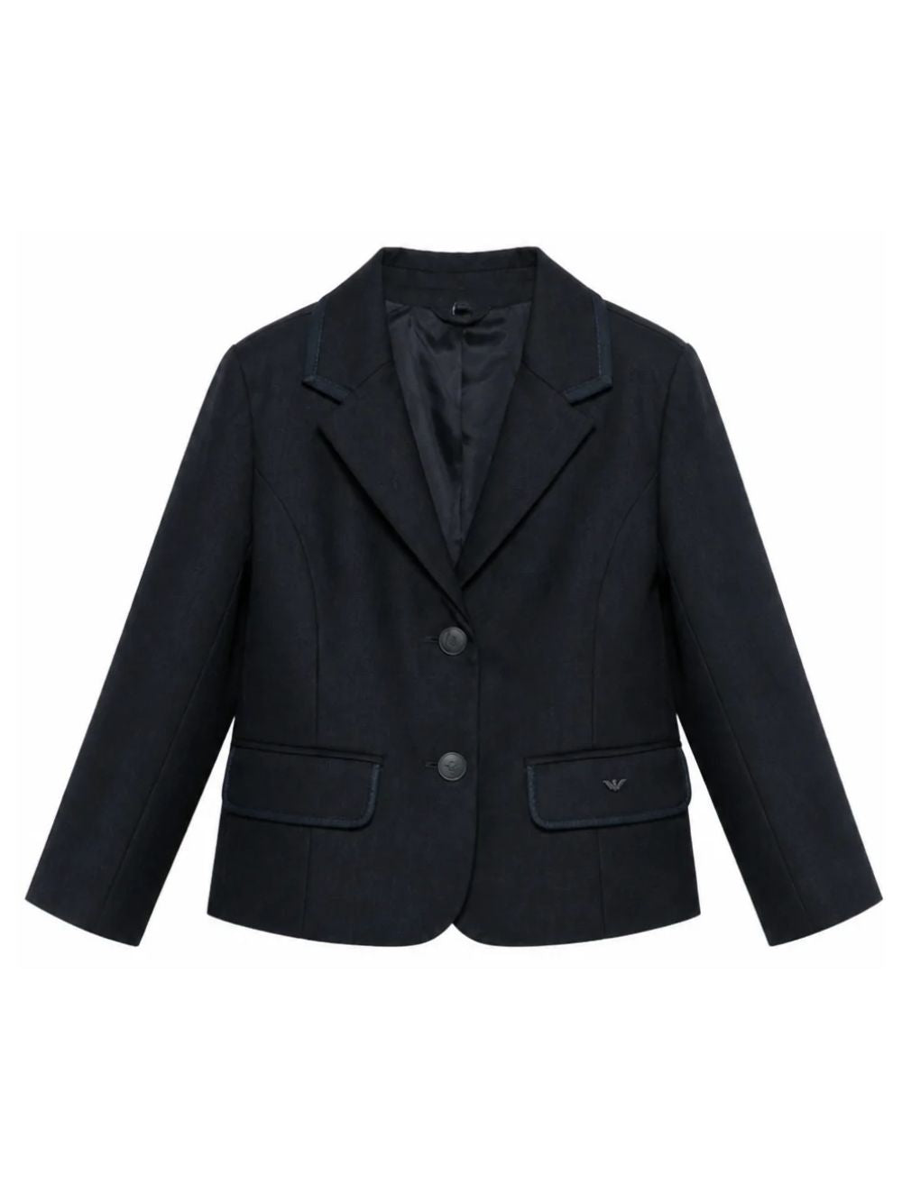 Blazer per bambina Emporio Armani Kids nero con revers a punta EG000948 AF26957 UB100 EMPORIO ARMANI KIDS 