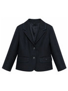 Blazer per bambina Emporio Armani Kids nero con revers a punta EG000948 AF26957 UB100 EMPORIO ARMANI KIDS 