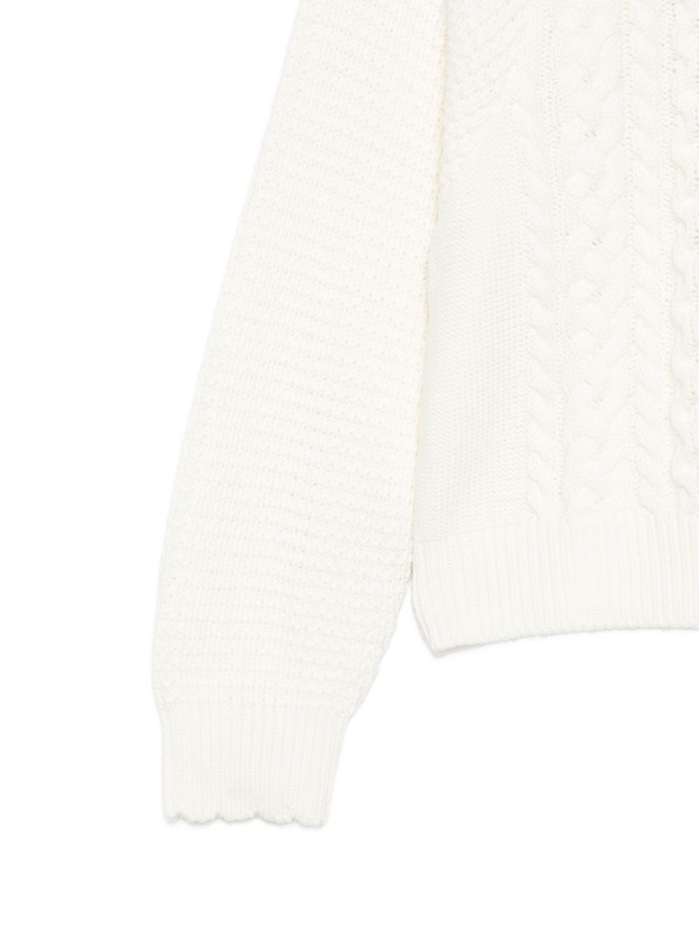 Maglione per bambina Emporio Armani Kids bianco in maglia a trecce EG000994 AF27578 U1009 EMPORIO ARMANI KIDS 