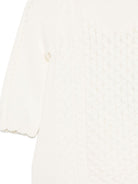 Cardigan per neonata Emporio Armani Kids bianco con dettagli a trecce EG000995 AF27578 U1009 EMPORIO ARMANI KIDS 