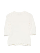 Cardigan per neonata Emporio Armani Kids bianco con dettagli a trecce EG000995 AF27578 U1009 EMPORIO ARMANI KIDS 