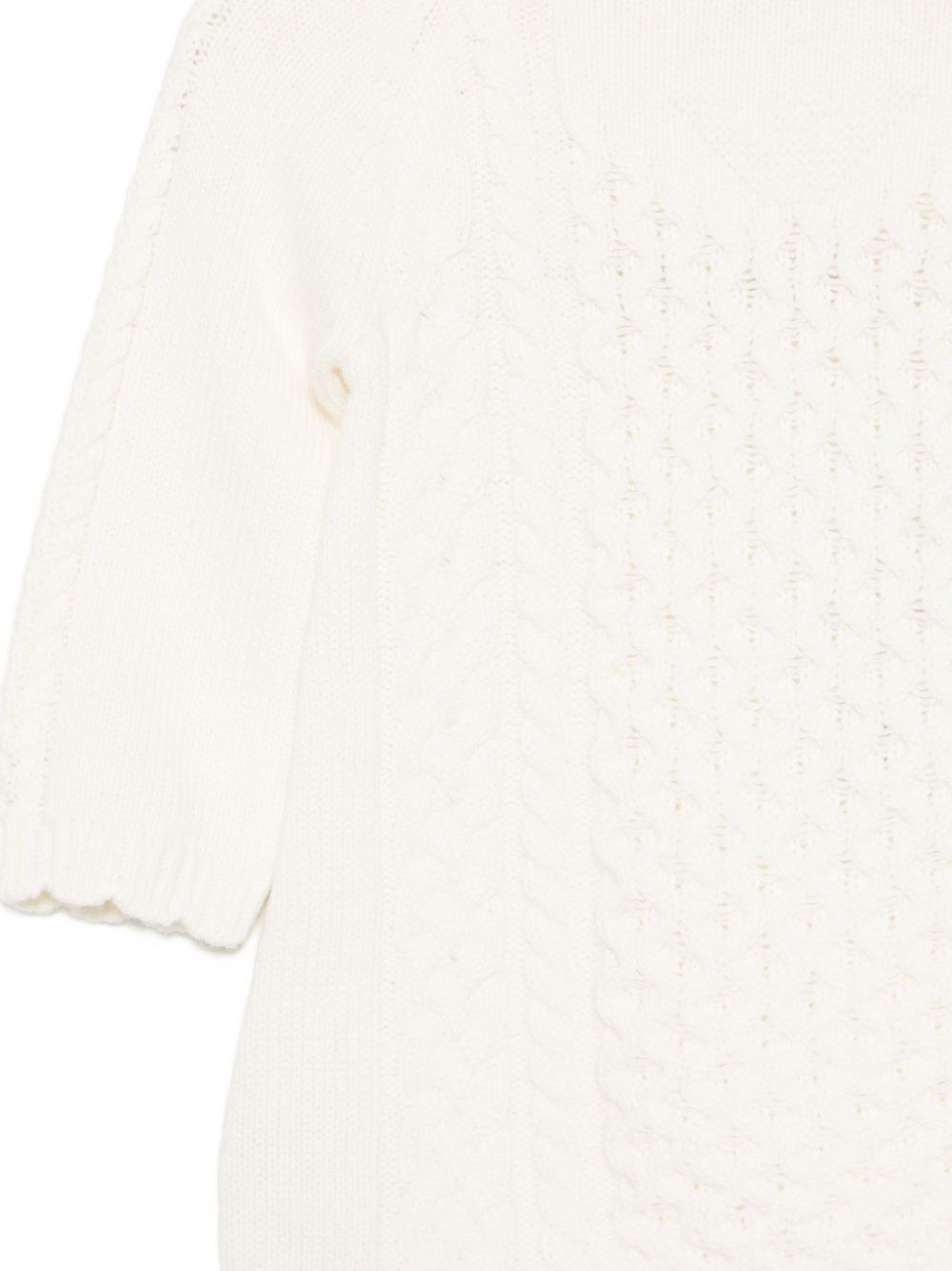 Cardigan per neonata Emporio Armani Kids bianco con dettagli a trecce EG000995 AF27578 U1009 EMPORIO ARMANI KIDS 